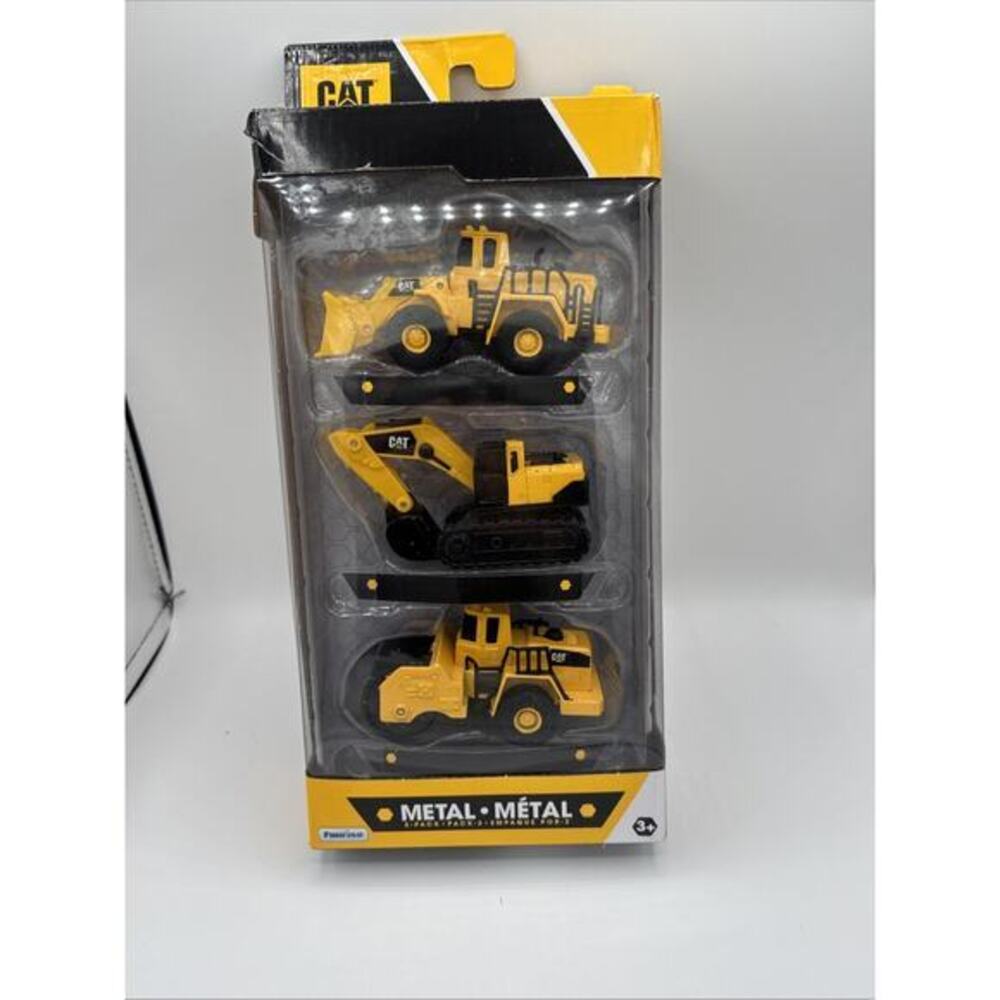 CAT Includes Wheel Loader Excavator and Steam Roller Construction Vehicle Toy 3+